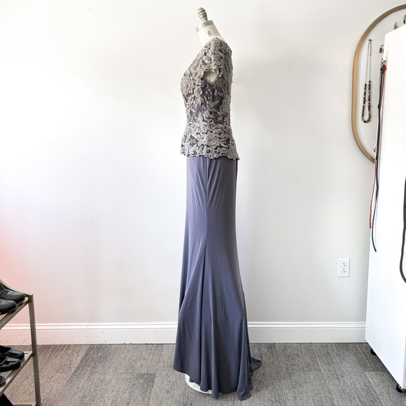 LAST CHANCE Montage • MOB Dress w/ Lace Peplum Bodice • 8 - Picture 3 of 8